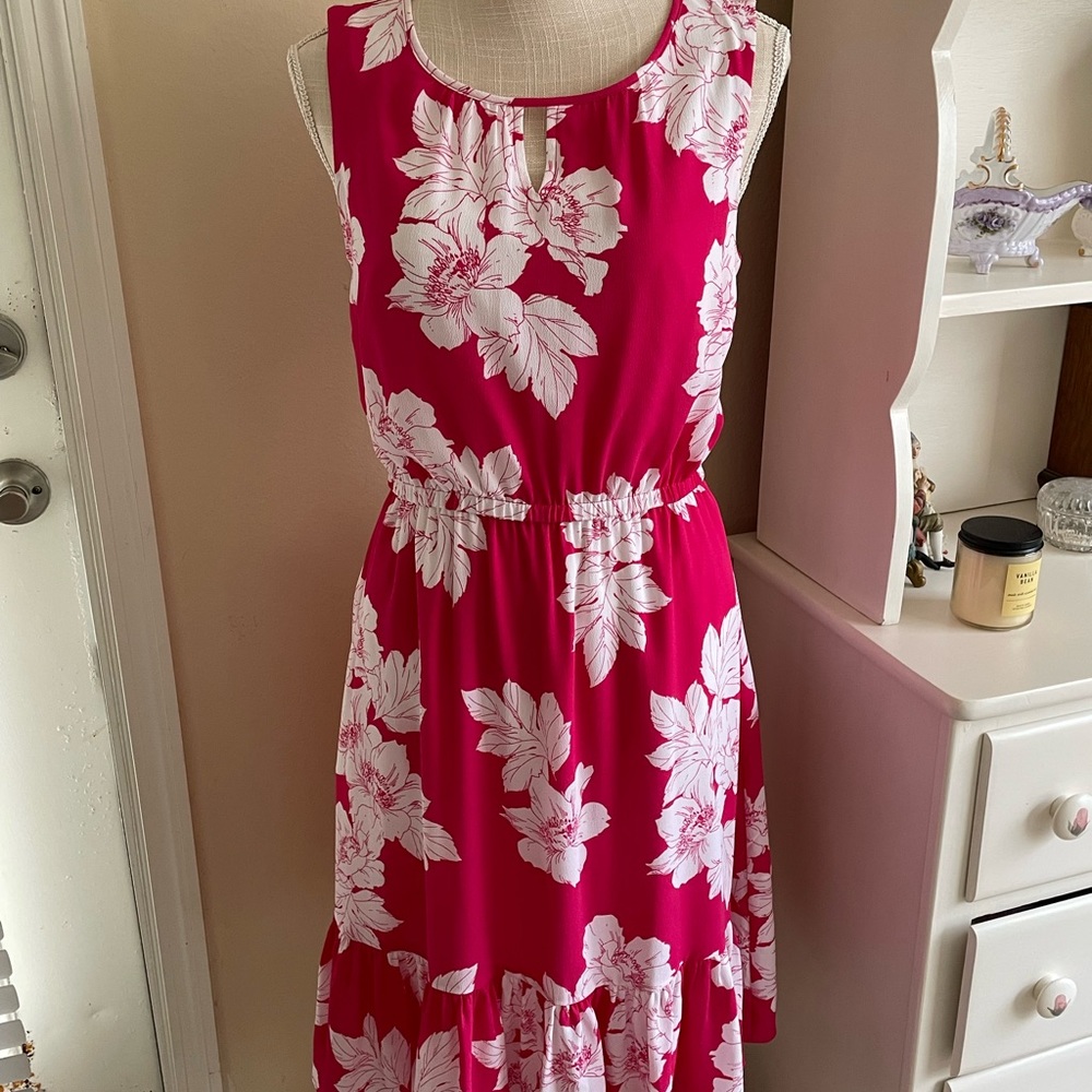 🌟HP🌟 Talbots Pink Floral Dress - Picture 2 of 5